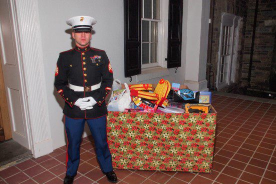 Maria with Toys for Tots donation